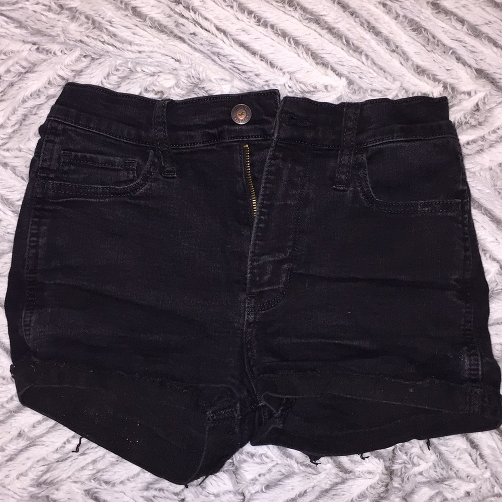 Black High Rise Hollister Shorts